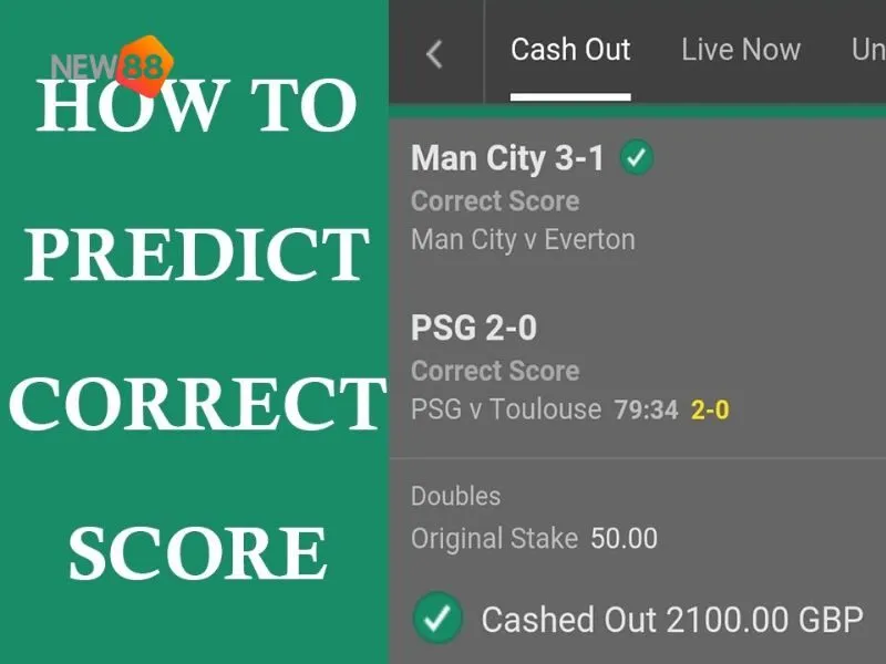 Cược tỷ số là kèo Correct Score trong bảng kèo cá độ