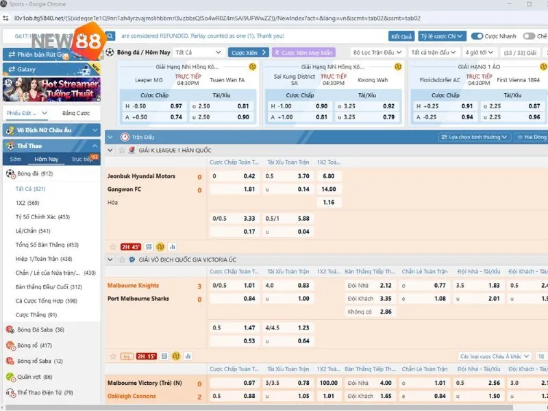 Kèo chấp 1/4 là kèo cược có rủi ro thấp